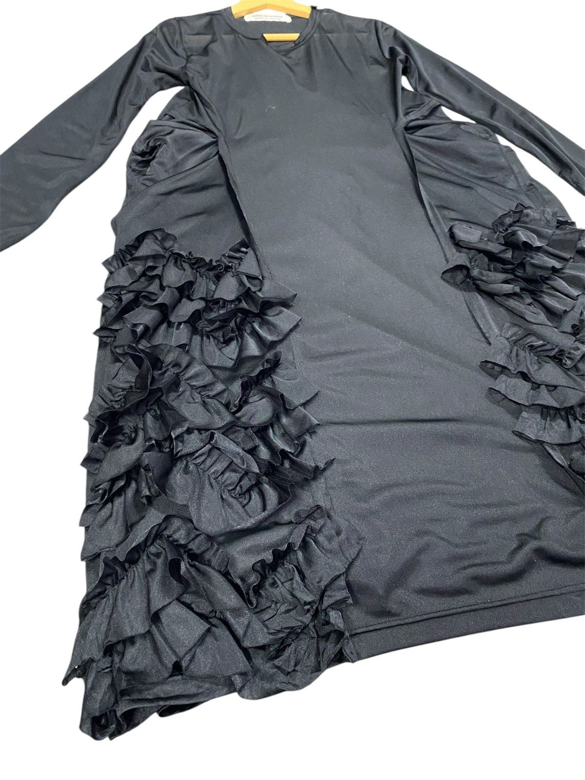Comme des Garcons Vintage Comme Des Garçons long-sleeve ruffle-trim midi dress Size M / US 6-8 / IT 42-44 - 10 Thumbnail