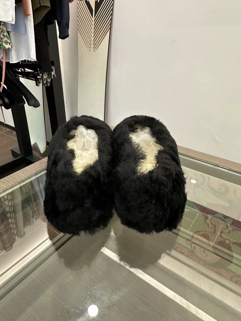Celine Celine Black Fur Moccasin Slippers Size US 7.5 / EU 40-41 - 4 Thumbnail