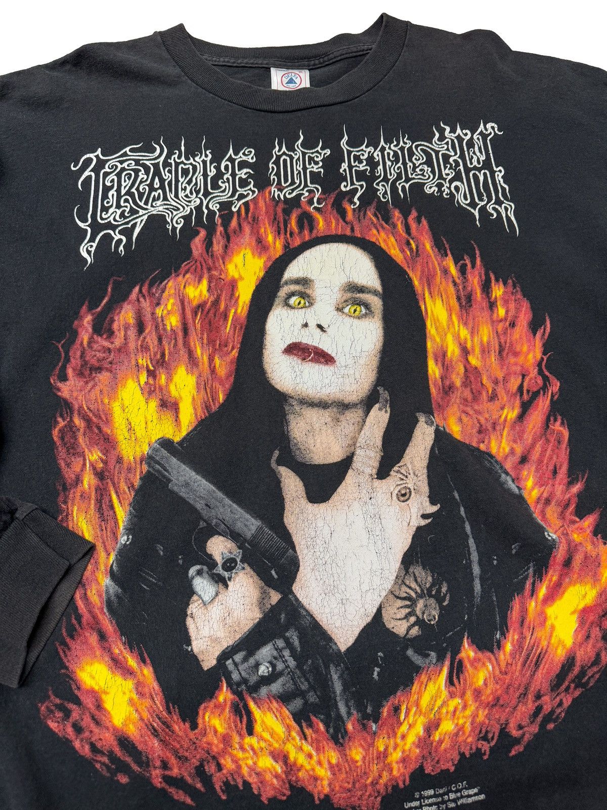 Band Tees × Designer × Vintage 1999 Cradle Of Filth “Wanker” Metal Long Sleeve T-Shirt Size US XL / EU 56 / 4 - 5 Thumbnail