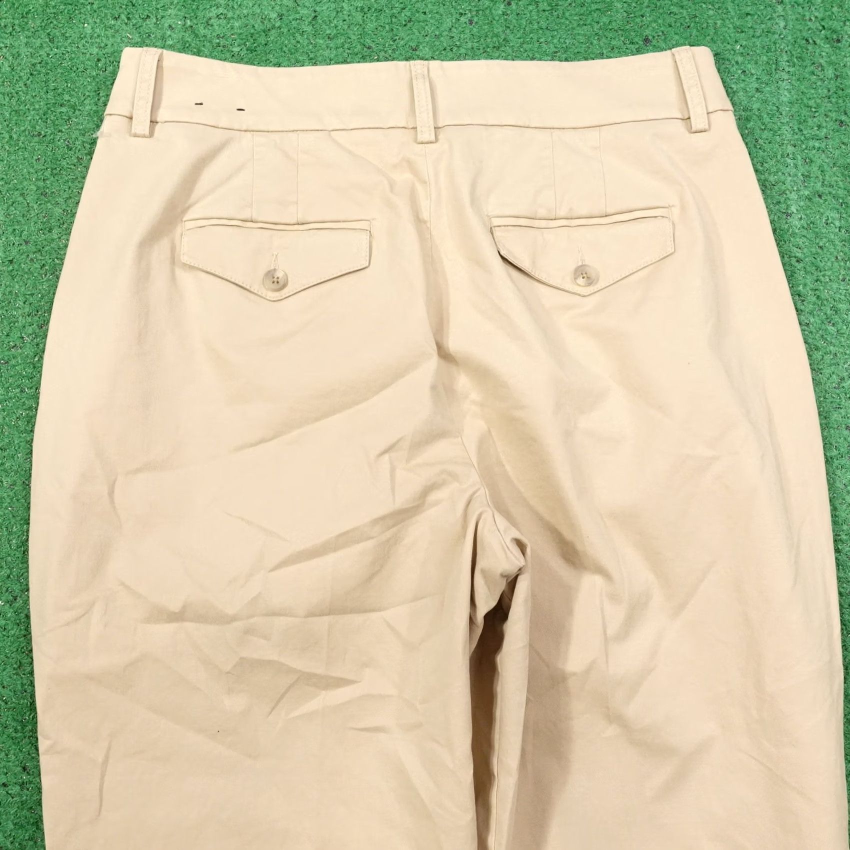 Express EXPRESS ANKLE HIGH RISE TAN BEIGE KHAKI PLEATED CHINO PANTS WOMENS SIZE 10R Size 32" / US 10 / IT 46 - 5 Thumbnail