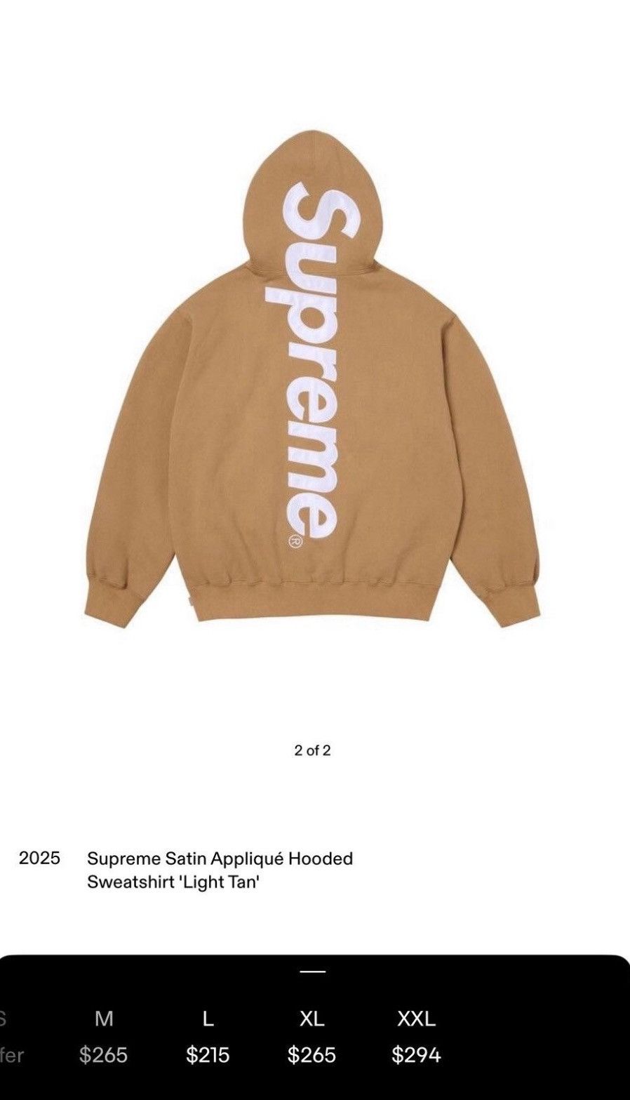 Supreme Supreme Satin Applique Hooded Sweatshirt (FW24) | Grailed
