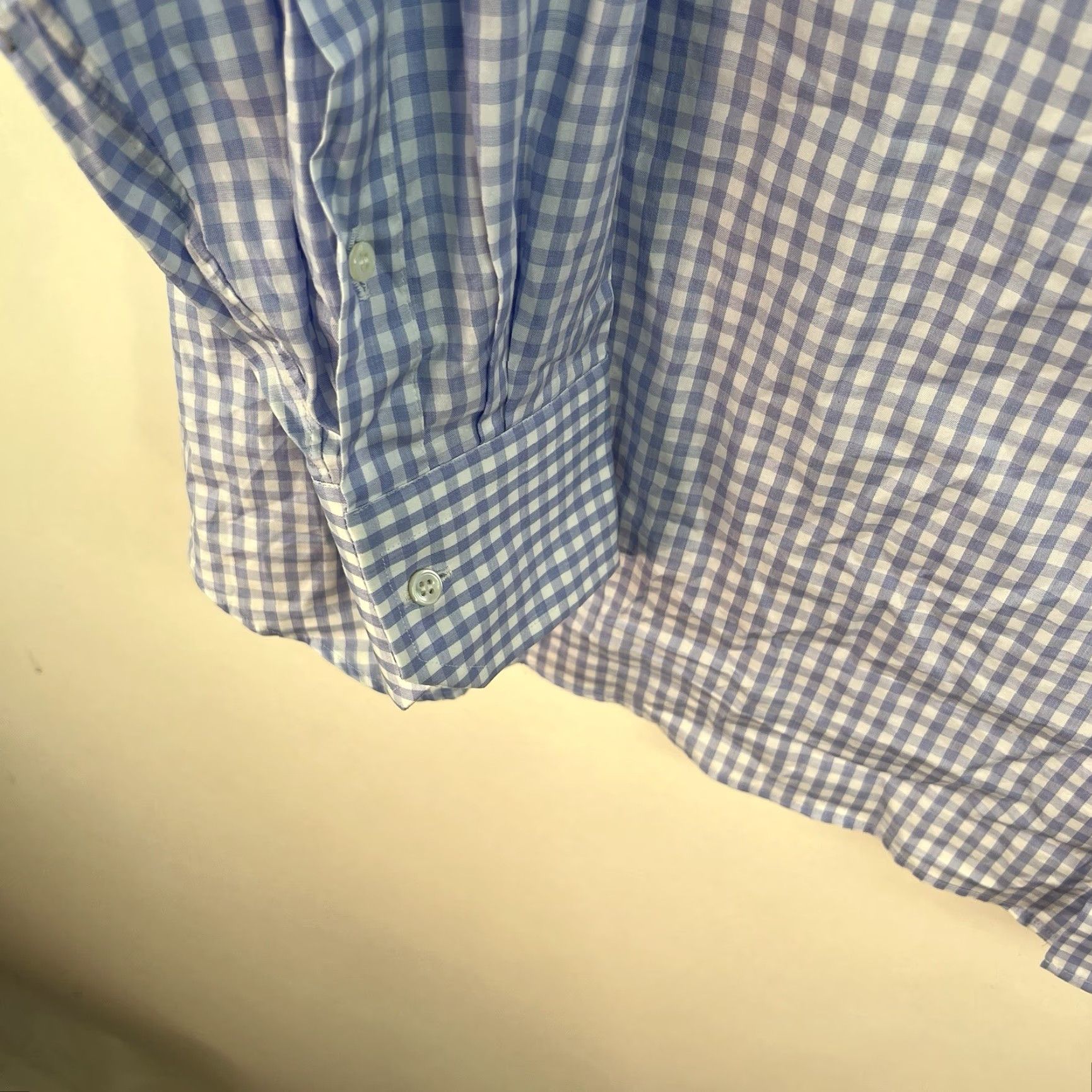 Vintage VINTAGE Apposta Men's Button-Down Shirt Casual Long Sleeve Cotton 4XL Blue Plaid Italy Size US XXL / EU 58 / 5 - 4 Thumbnail