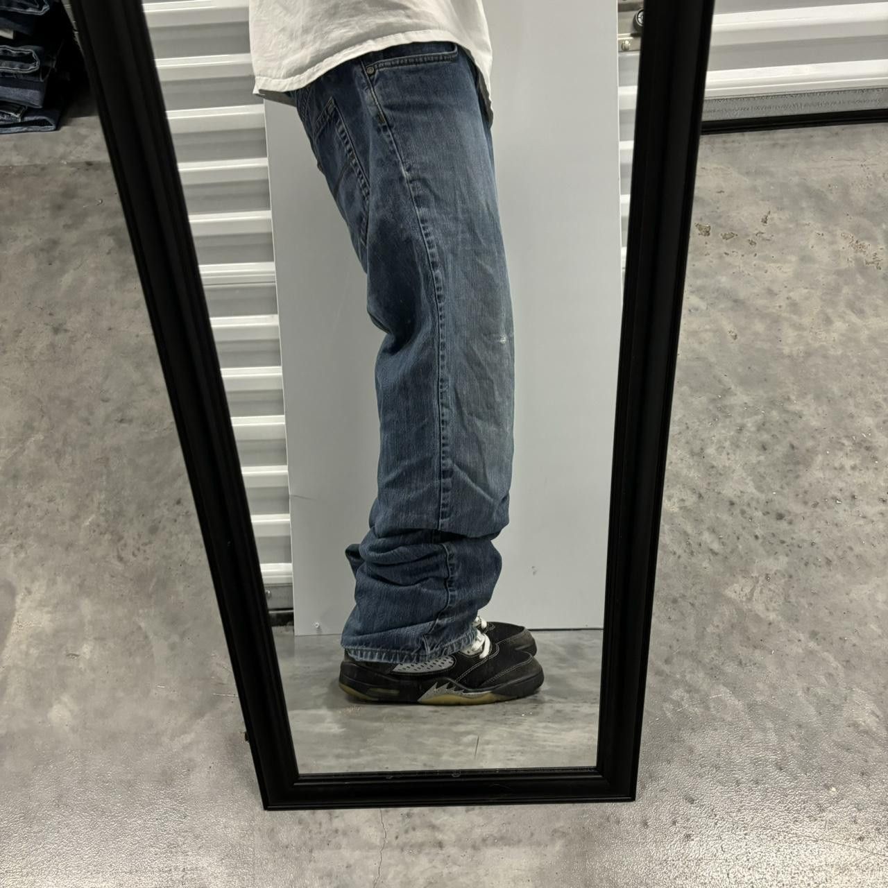 Japanese Brand × Vintage Crazy Vintage Y2K/2000s Grunge Faded Dark Wash Denim Jeans! Size US 34 / EU 50 - 2 Thumbnail
