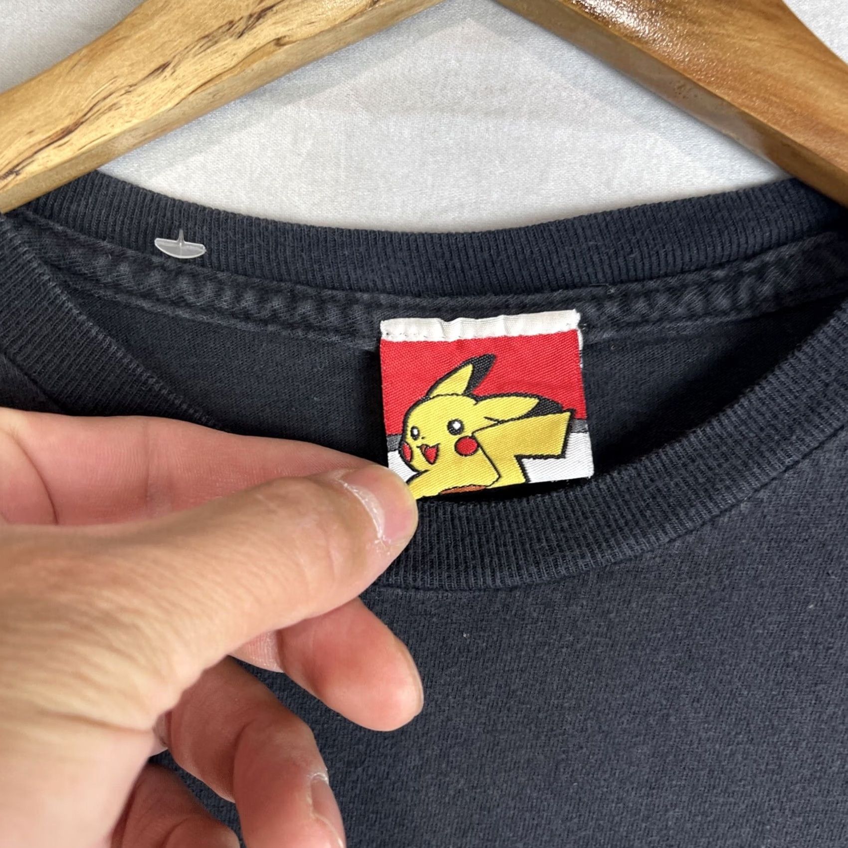 Nintendo Pokemon Shirt Mens Small Black Giant Nintendo Turtwig Chimchar Piplup Y2K 2007 Size US S / EU 44-46 / 1 - 6 Thumbnail