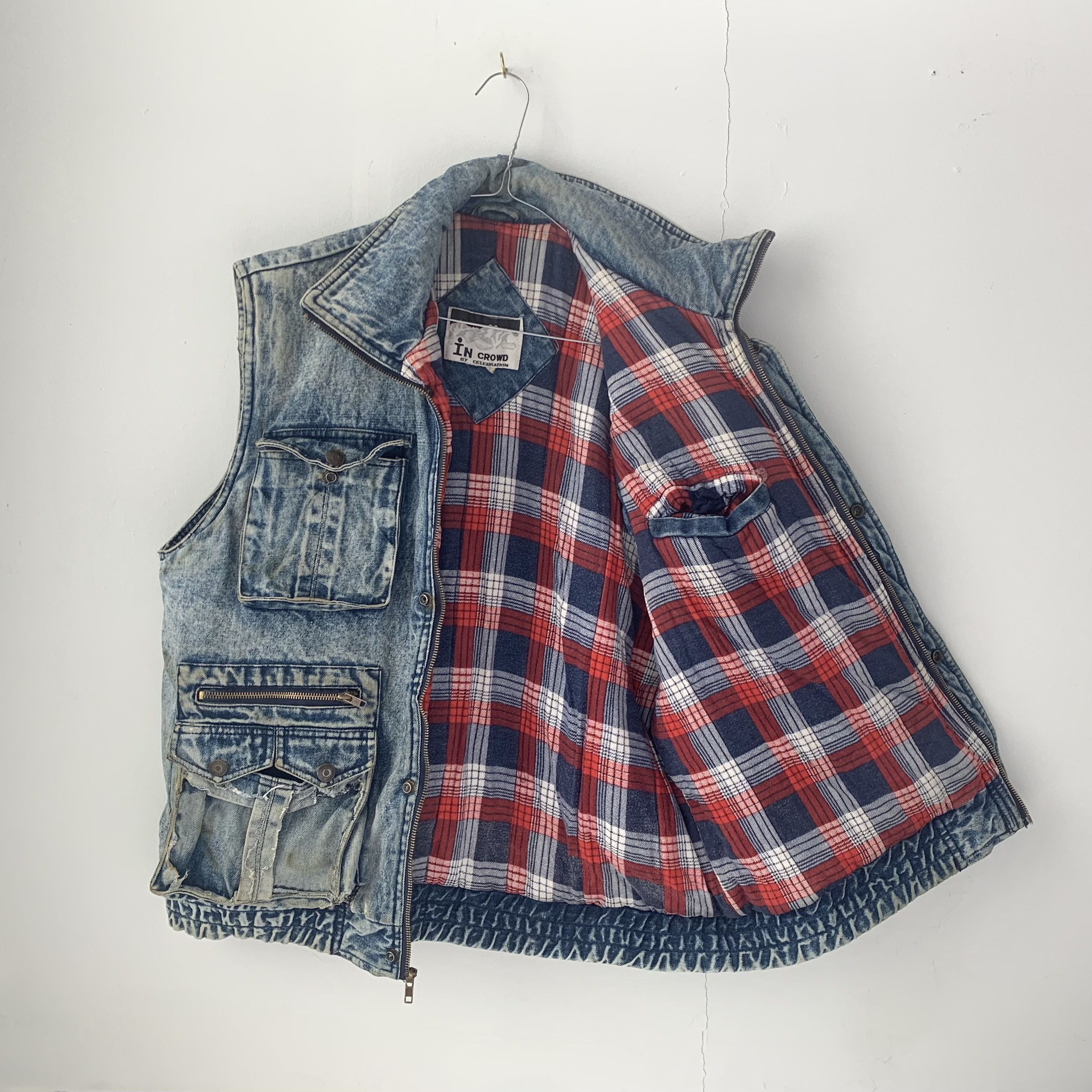 Other vintage 80s denim & flannel vest Size US L / EU 52-54 / 3 - 2 Thumbnail