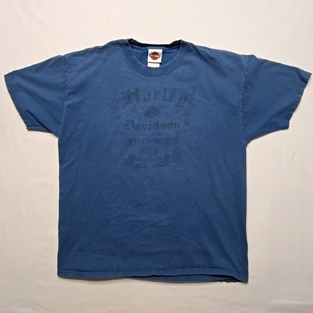 Harley Davidson Vintage Harley Davidson Hardcore Dudley Perkins Blue XL Tee Size US XL / EU 56 / 4 - 3 Thumbnail