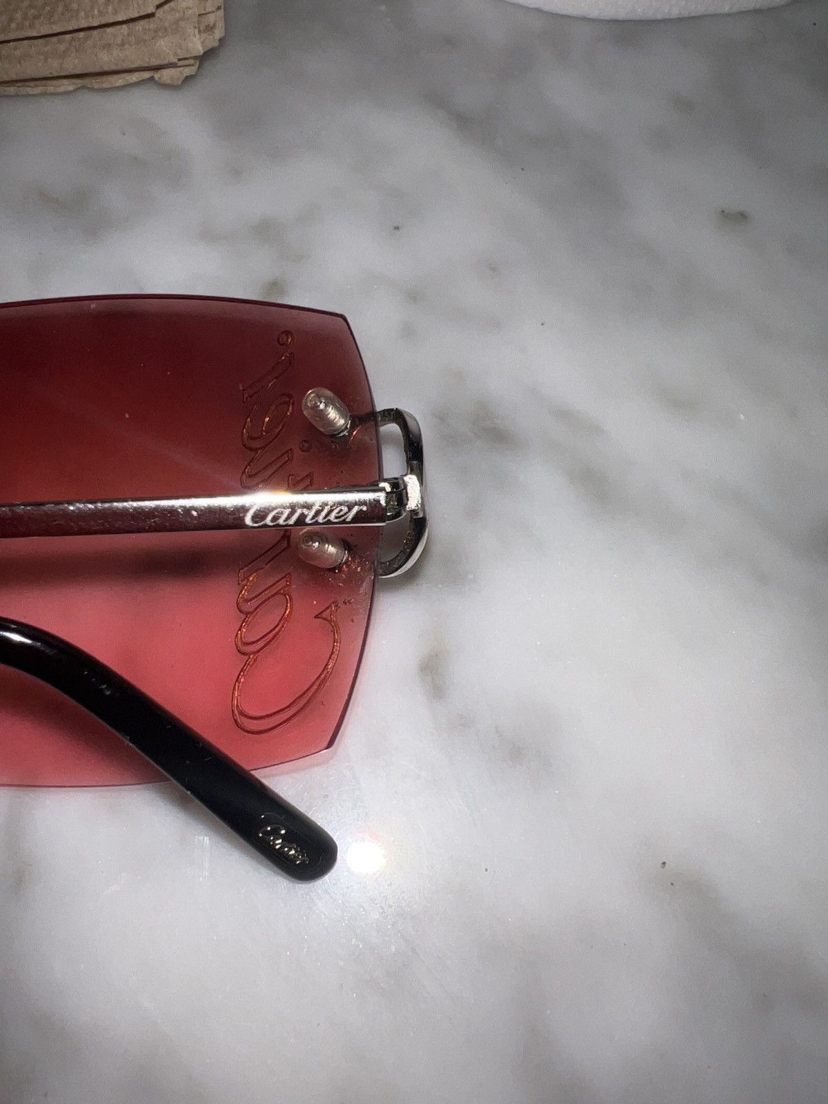 Cartier Exclusive Red Cartier Frames New Size ONE SIZE - 4 Thumbnail