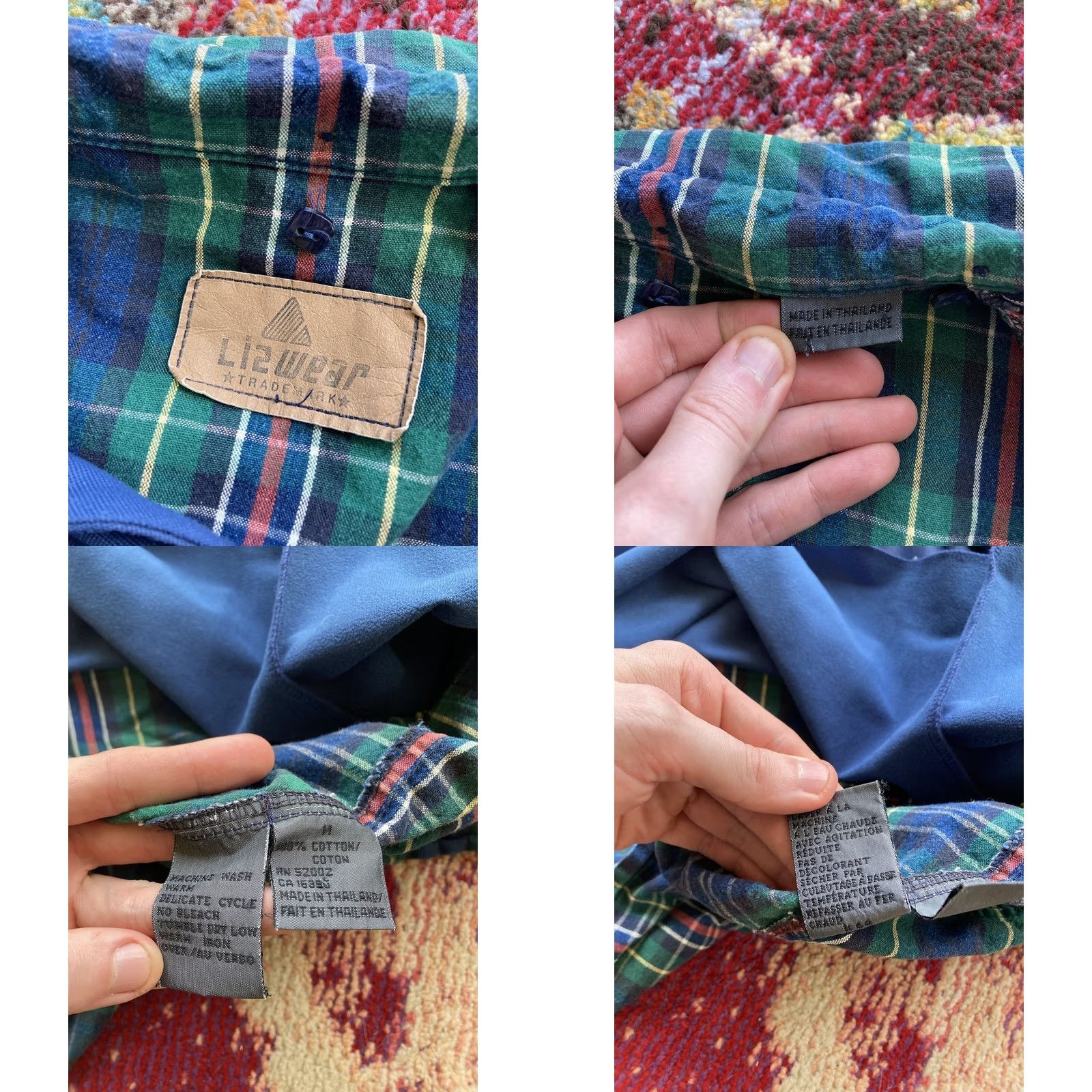 Vintage VINTAGE Lizwear Coat Plaid Chore Blue 90s Long Overcoat M Women’s Jacket with Lined Removable Liner Size Medium Nautical Oversized Size M / US 6-8 / IT 42-44 - 9 Thumbnail
