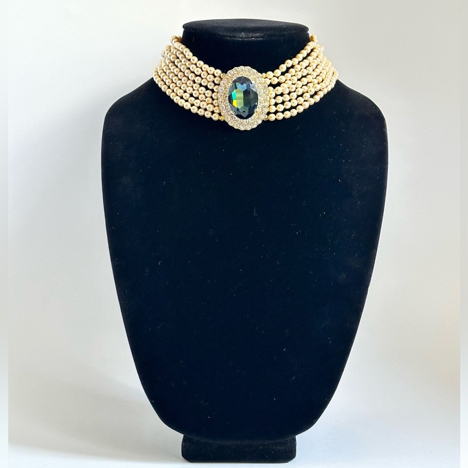 Other Joan Rivers Vintage 90’s Gem And Pearl Choker Size ONE SIZE - 1 Thumbnail
