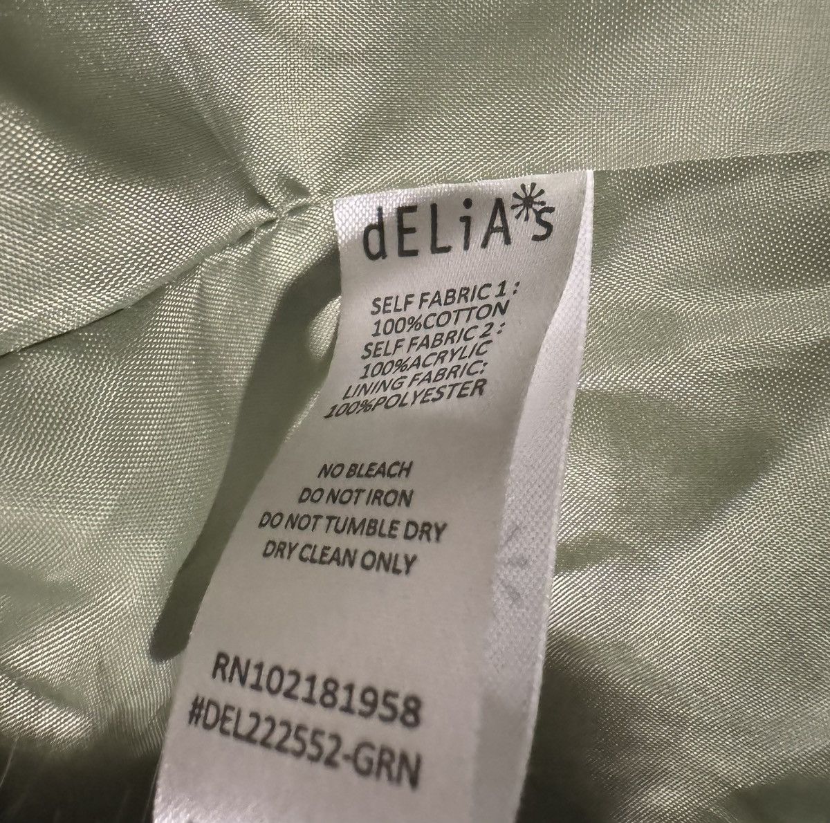 Vintage dELiA*s Daisy Dear Sherpa green cord mohair retro peacoat 90 Size XS / US 0-2 / IT 36-38 - 13 Thumbnail