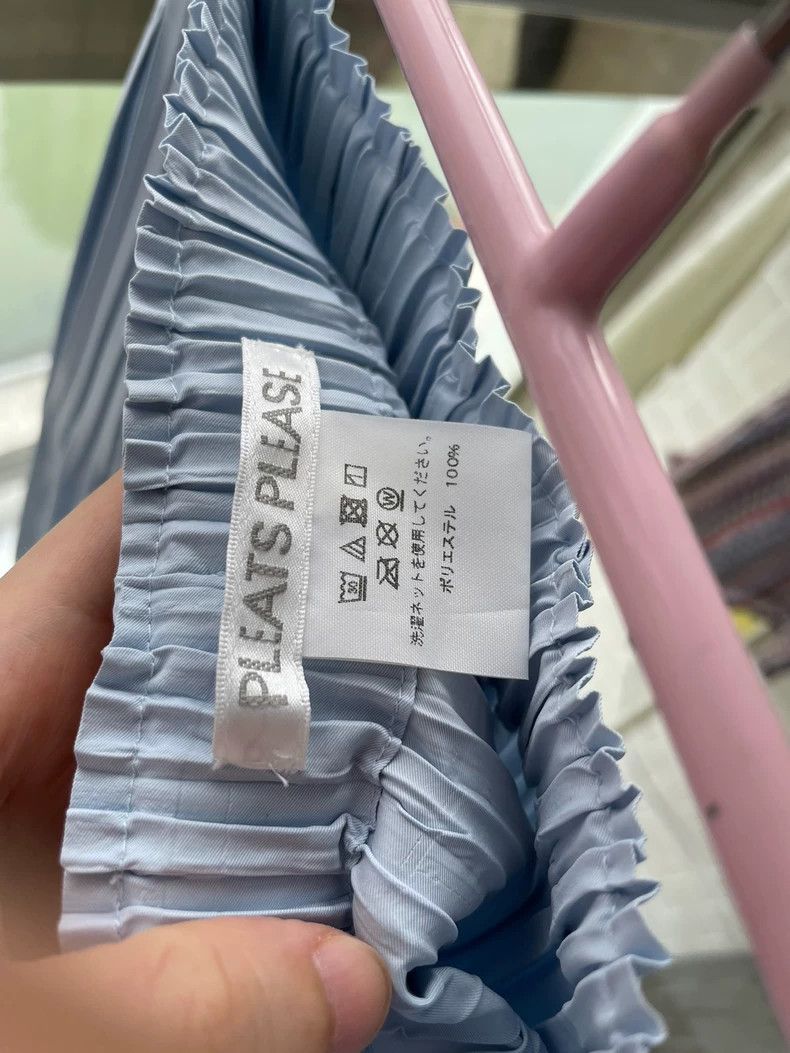 Issey Miyake Issey Miyake size:3 Baby blue cream puff trousers Size 22" - 5 Thumbnail