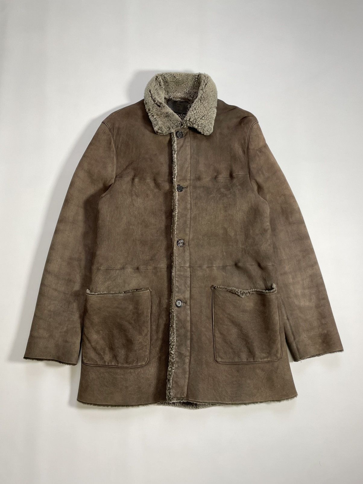 Prada A/W 07 Brown Shearling Overcoat Size US M / EU 48-50 / 2 - 20 Thumbnail