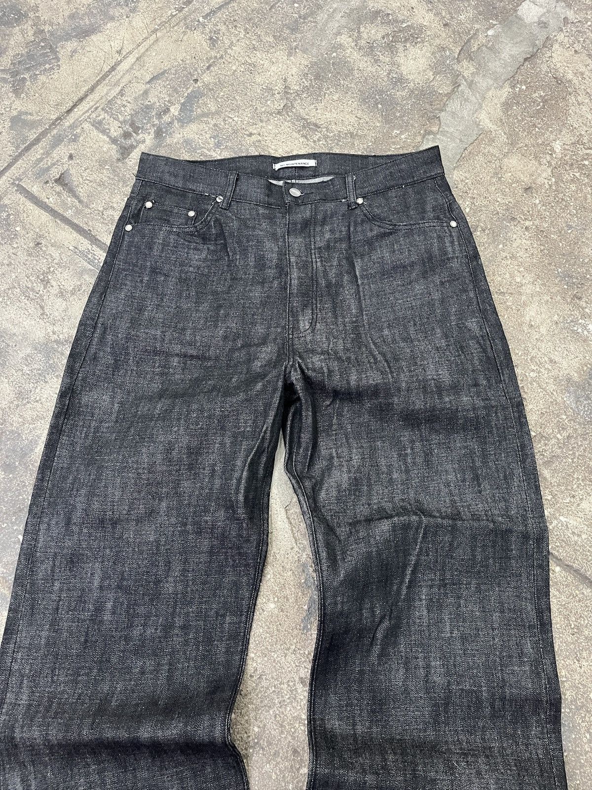 No Maintenance No Maintenance Wide Leg Selvedge Jeans Size US 36 / EU 52 - 6 Thumbnail