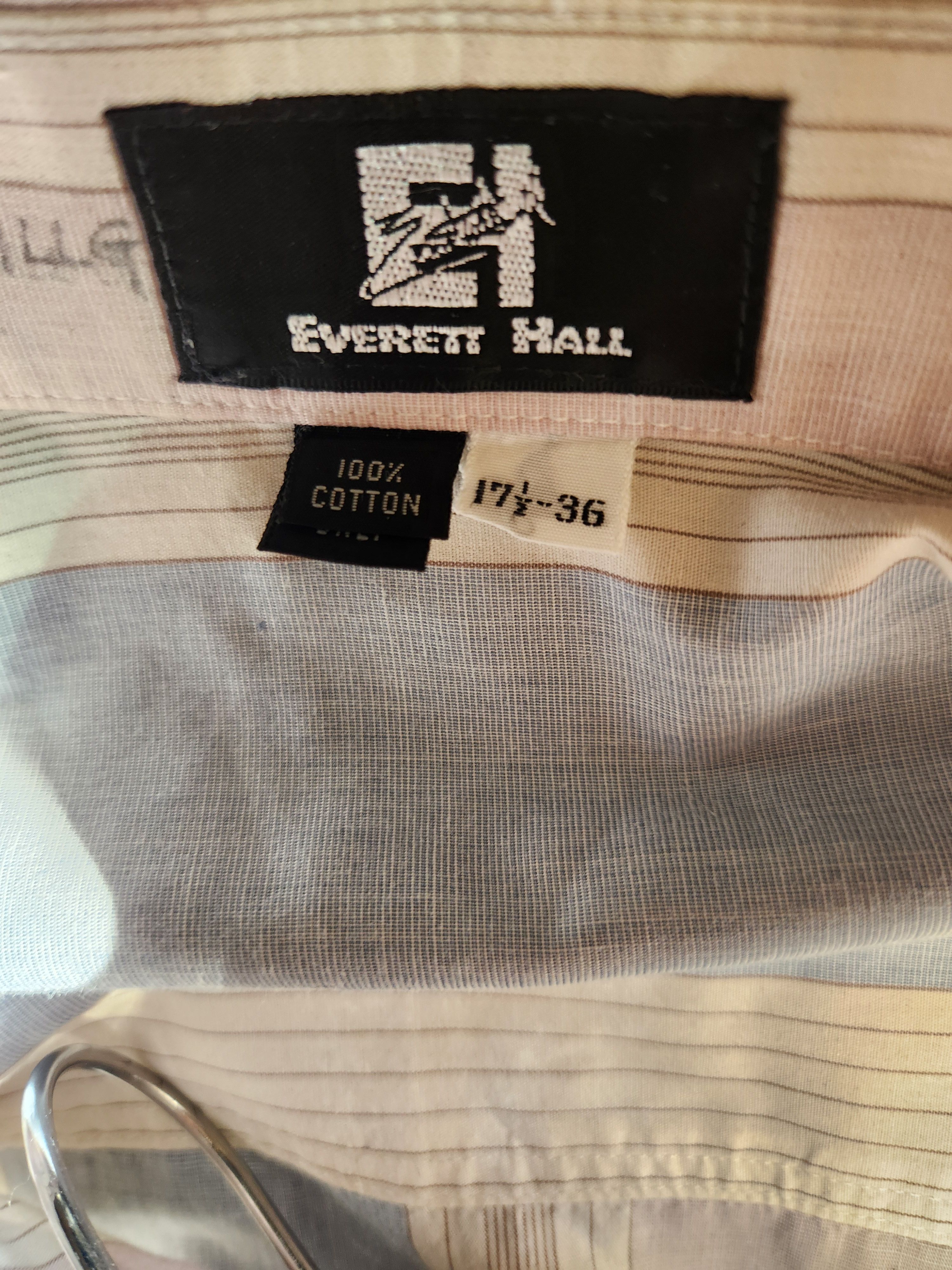 Vintage Vintage Everett Hall Long Sleeve Striped Dress Shirt Size US XL / EU 56 / 4 - 4 Thumbnail