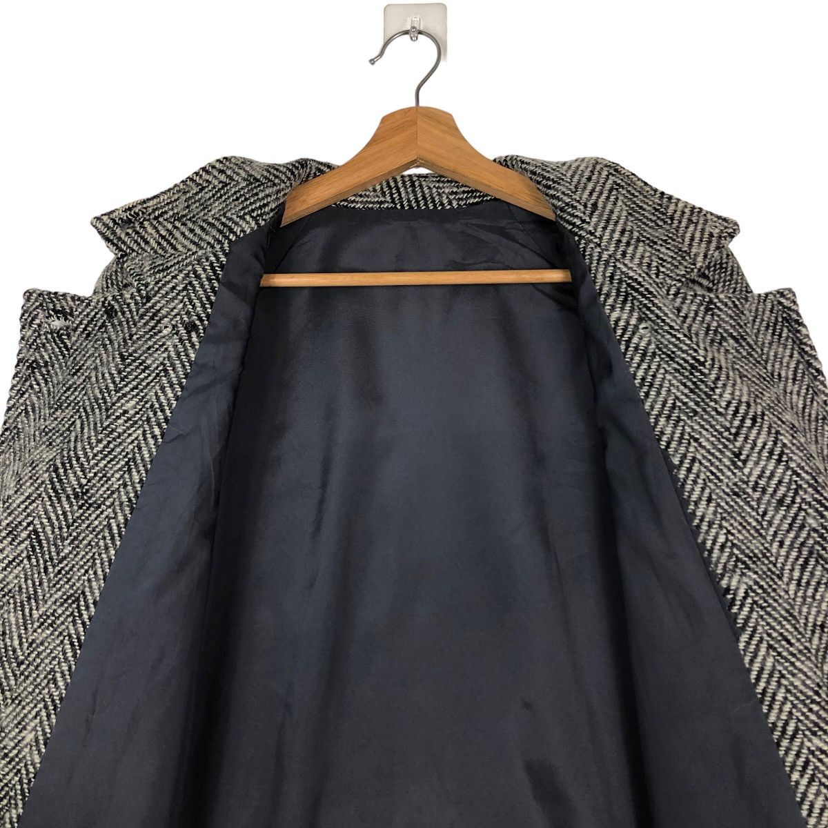 Japanese Brand 🔥Issey Miyake Design Wool Long Jacket Herringbone Size US M / EU 48-50 / 2 - 12 Thumbnail