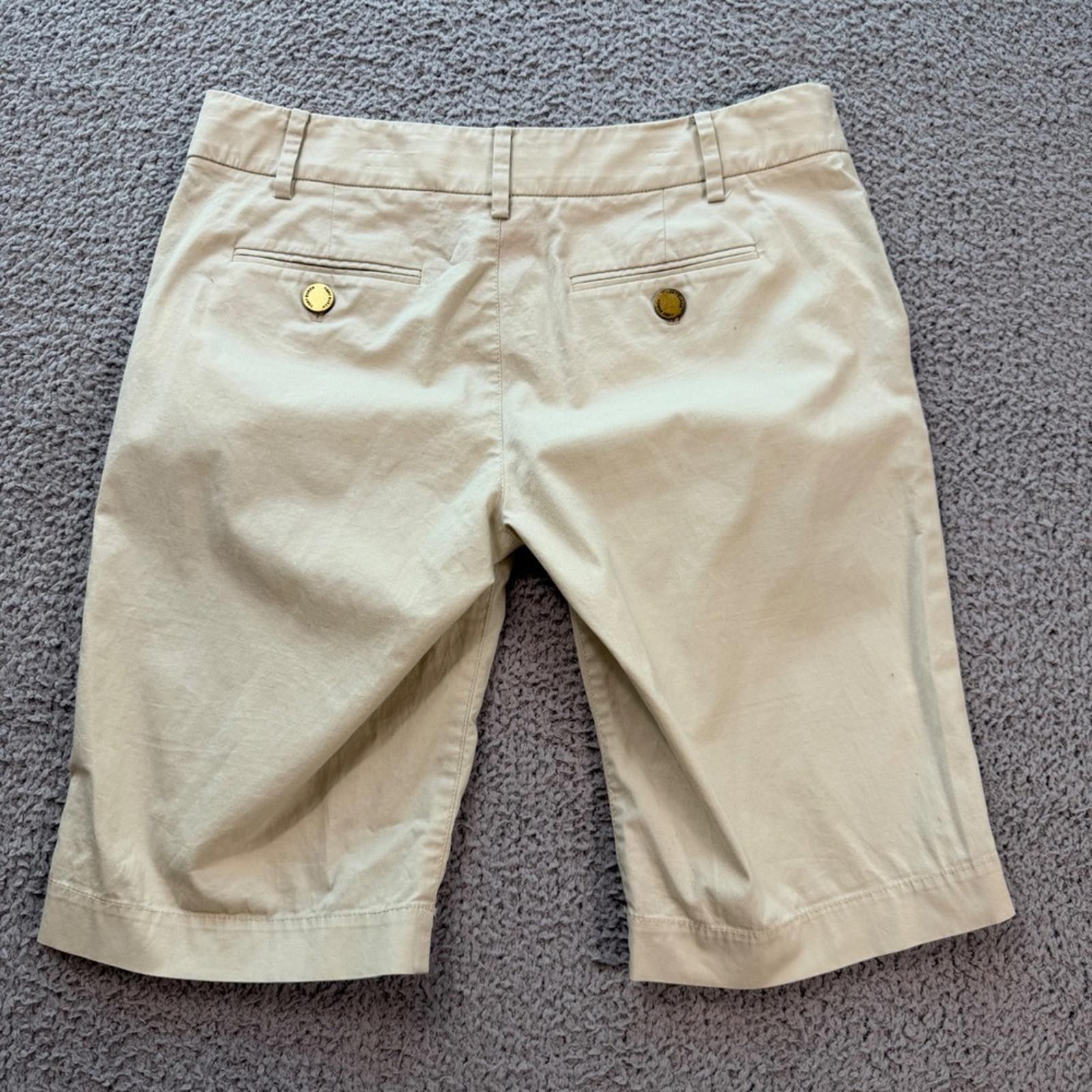 Other Tory Burch Khaki Bermuda Shorts Women 4 Stretch Cotton Size 27" / US 4 / IT 40 - 2 Thumbnail