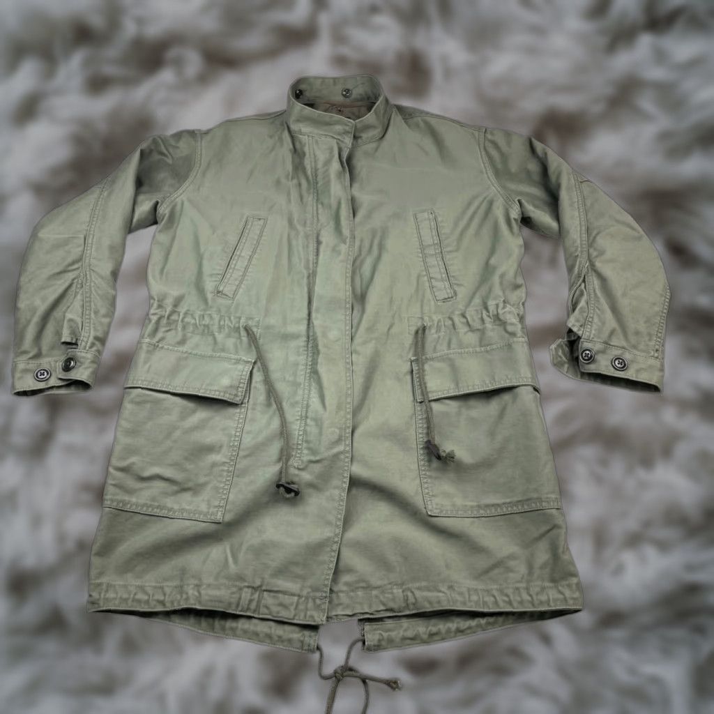 Gap Gap Military Jacket XS Green 100% Cotton Full Zip Removable Quilted Lining Mens Size US XS / EU 42 / 0 - 1 Thumbnail