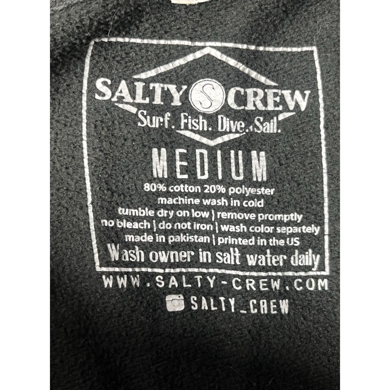 Vintage Salty Crew Sweater Hoodie Pullover Logo Black M Mens Cotton 2-Side Logo 2-Side Logo Hoodie Pullover? Size US M / EU 48-50 / 2 - 6 Thumbnail