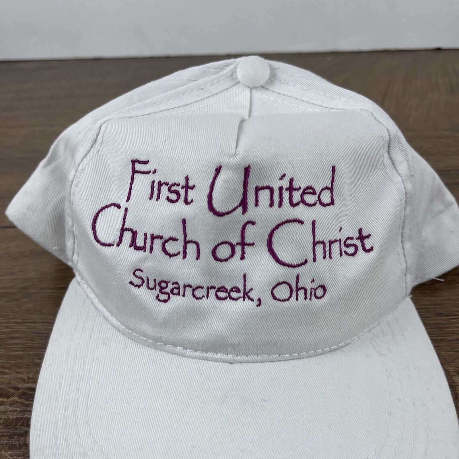 Other First United Church Hat Snapback Hat White Adjustable Hat Su Size ONE SIZE - 6 Thumbnail