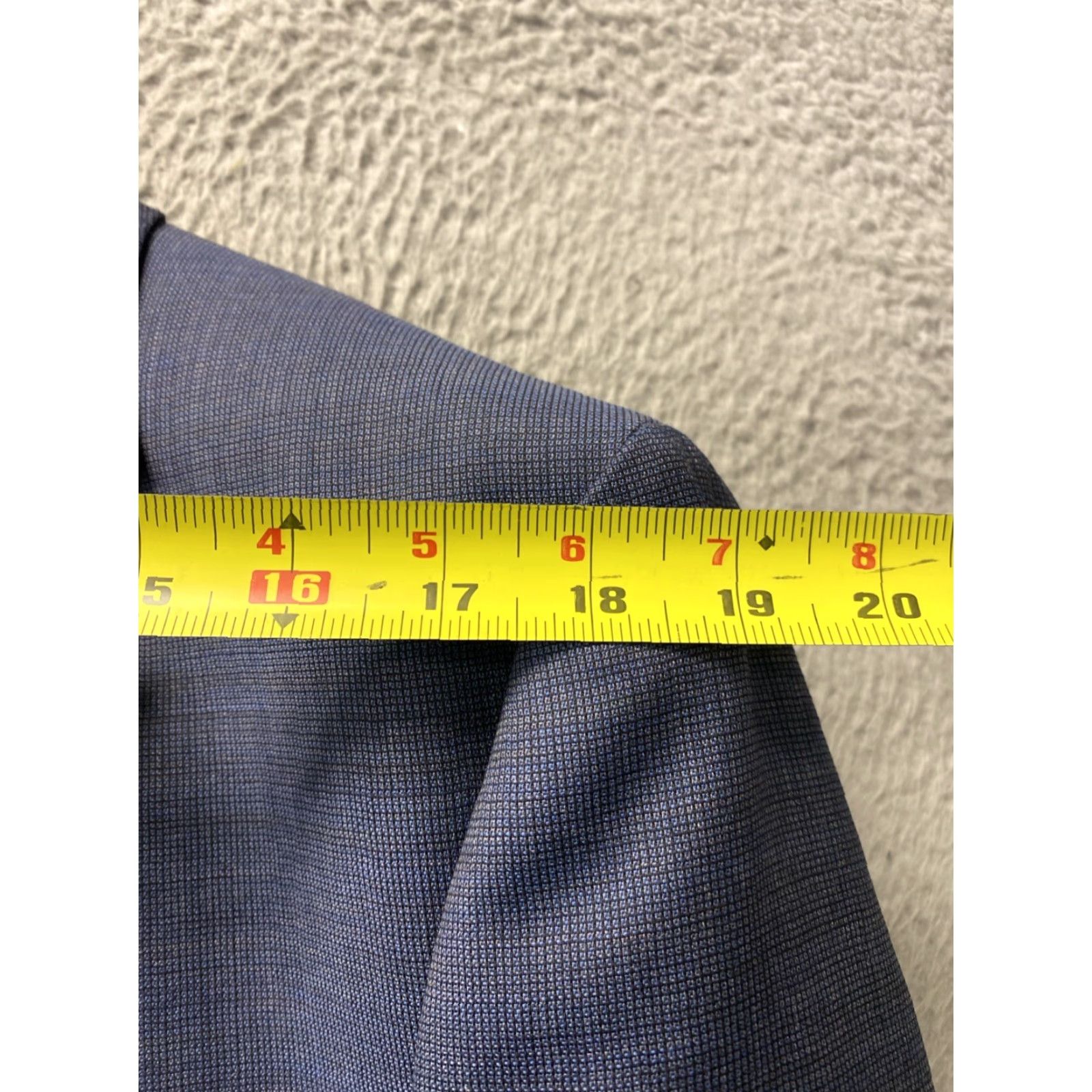 Hugo Boss VINTAGE HUGO BOSS Blazer Men Wool Blue 46R Slim Formal Business Casual Size 46R - 7 Thumbnail