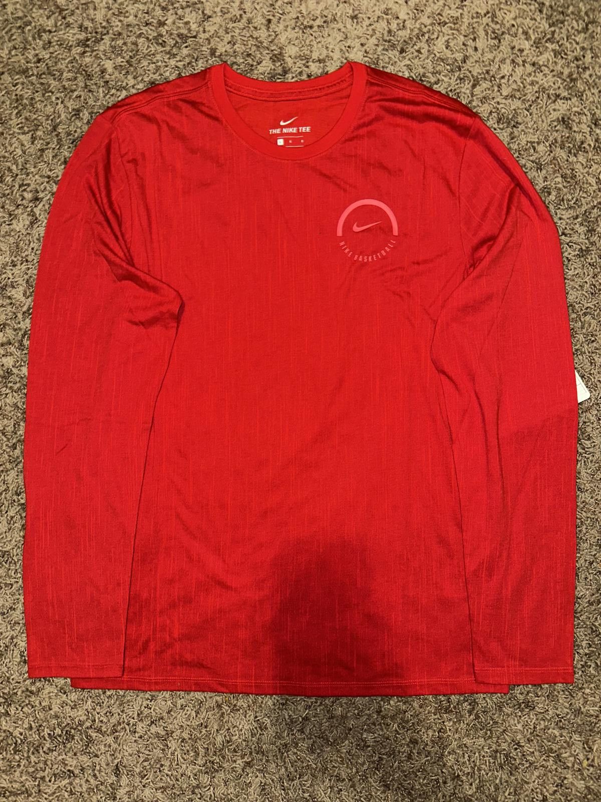 Nike Nike Men’s Basketball Icon Lightweight Stretch Long Sleeve Red Shirt Sample Size US L / EU 52-54 / 3 - 1 Thumbnail