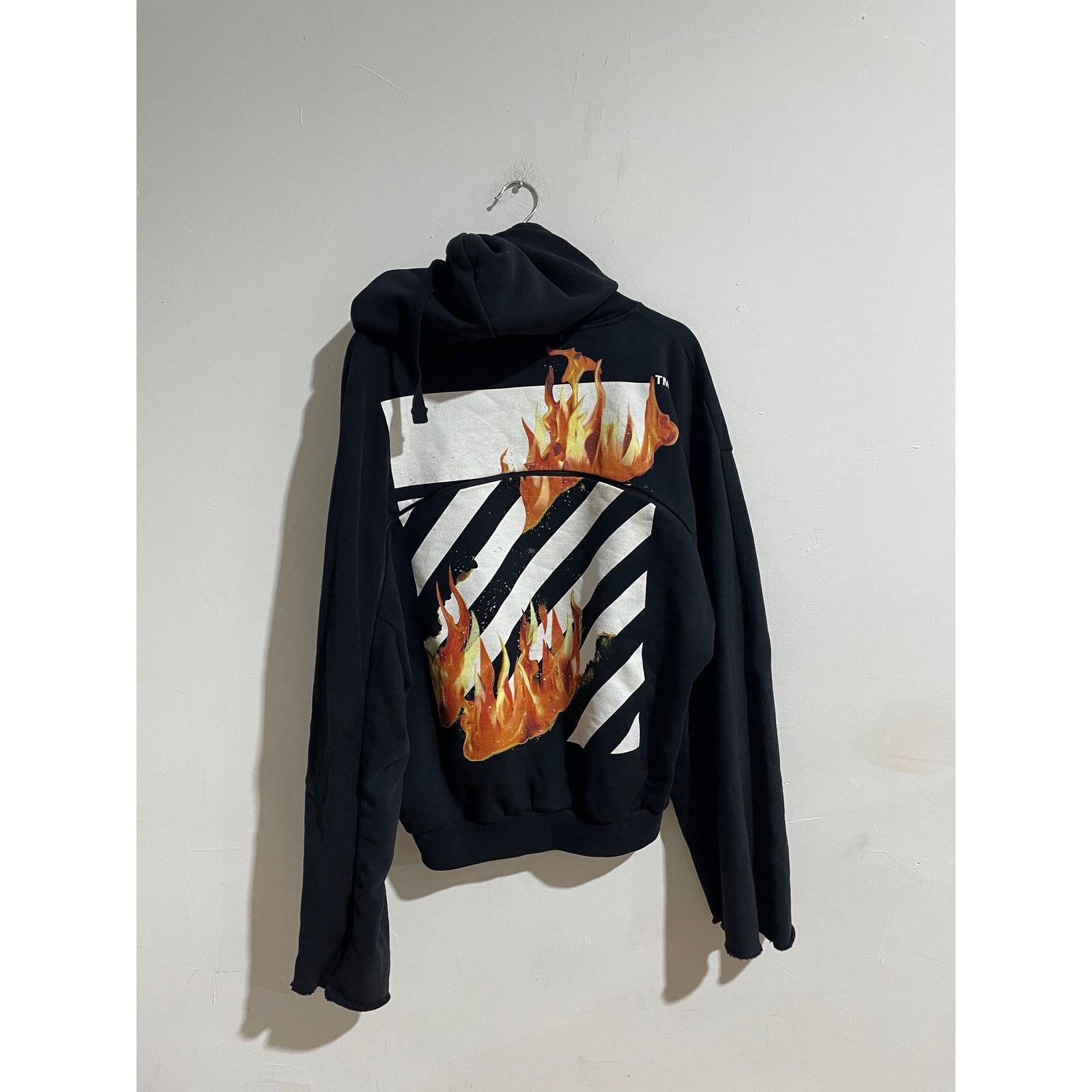 Off-White OFF-WHITE DIAG FIRE BACK ZIP HOODIE SIZE SMALL Size US S / EU 44-46 / 1 - 4 Thumbnail