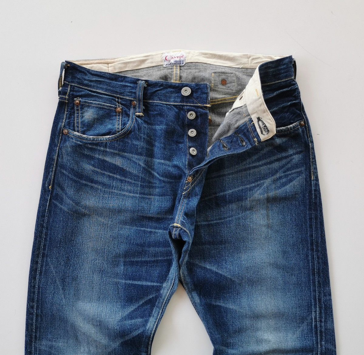 Jean Canton Selvedge Denim Jeans (R929224) Size US 30 / EU 46 - 3 Thumbnail