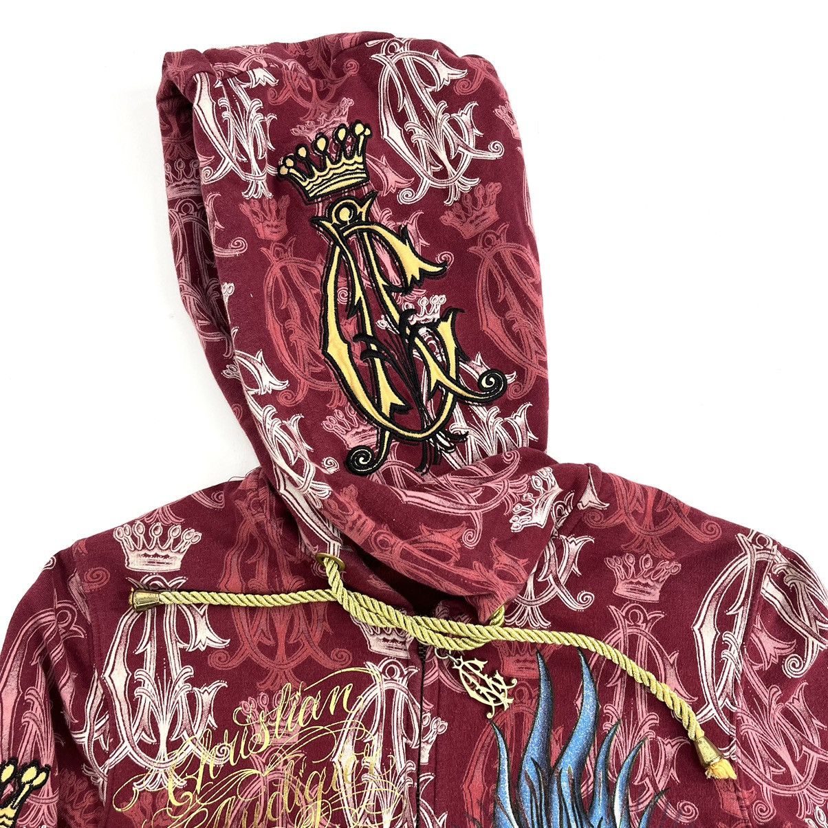Christian Audigier × Ed Hardy × Vintage Christian Audigier Ed Hardy Full Print Women Zip Hoodie Size S / US 4 / IT 40 - 12 Thumbnail