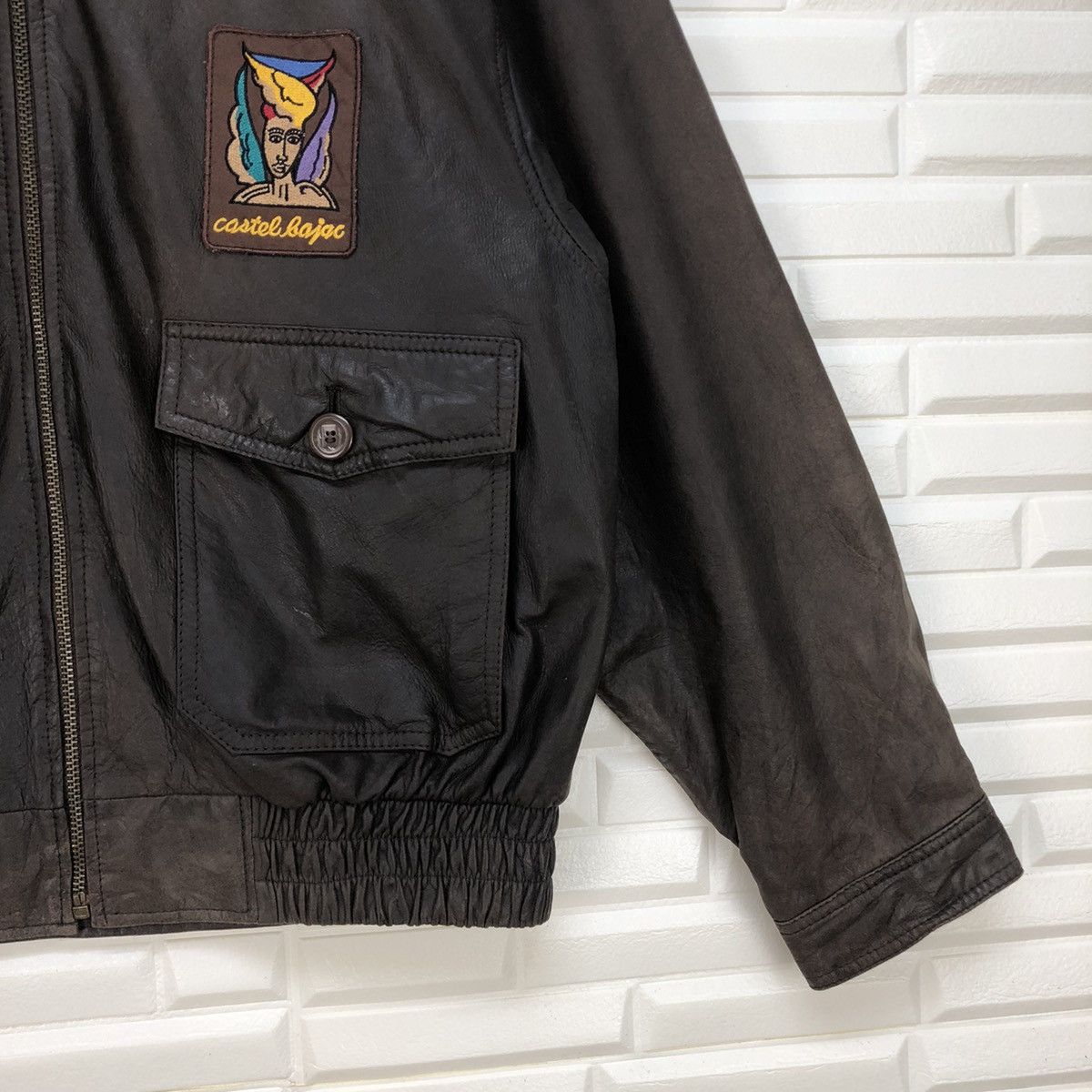Jean Charles De Castelbajac × Leather Castelbajac Faded Jacket Size US L / EU 52-54 / 3 - 6 Thumbnail