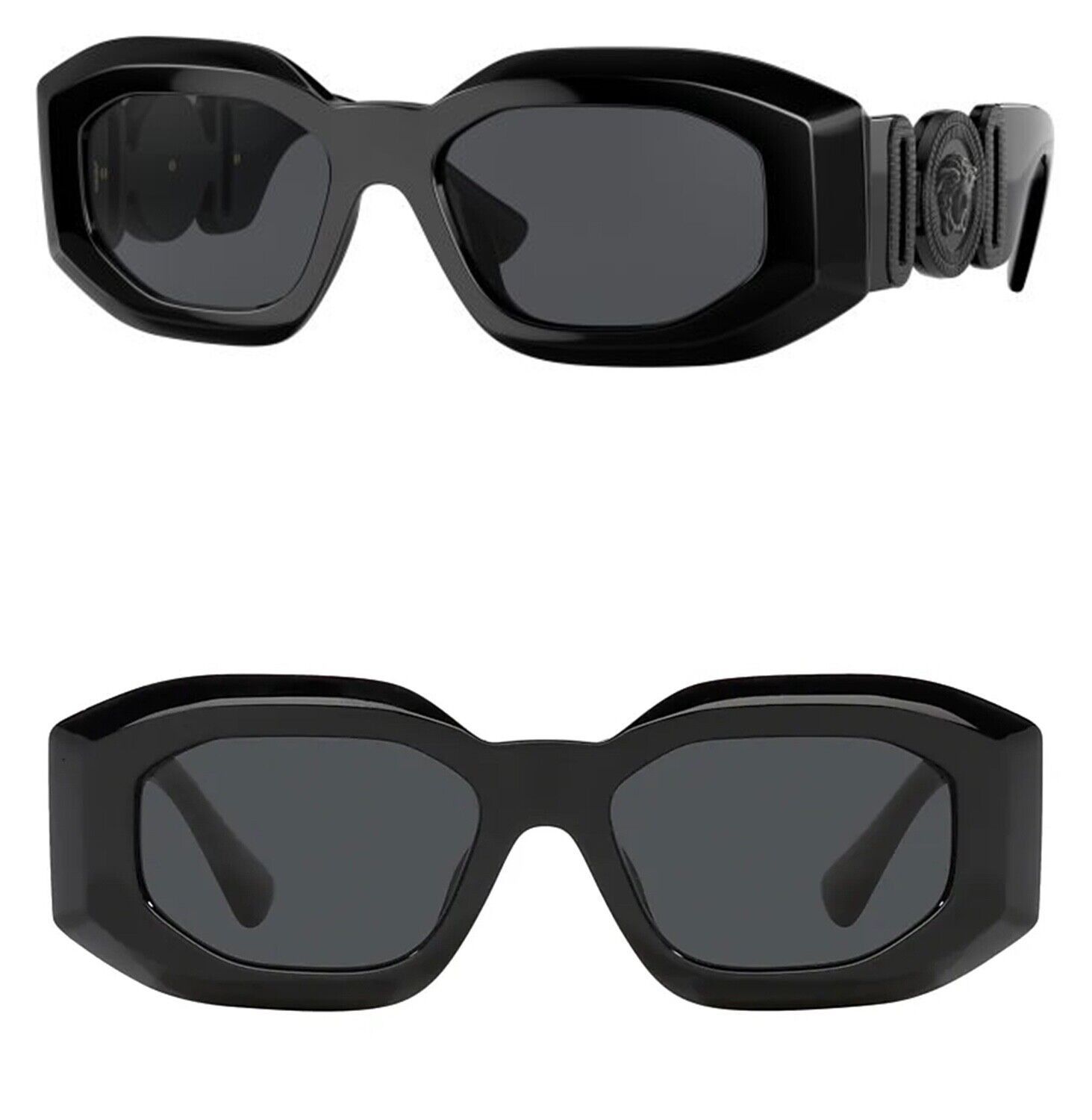 image of Versace Biggie Maxi Hip 4425 Ve4425U Unisex Sunglasses in Black, Women's