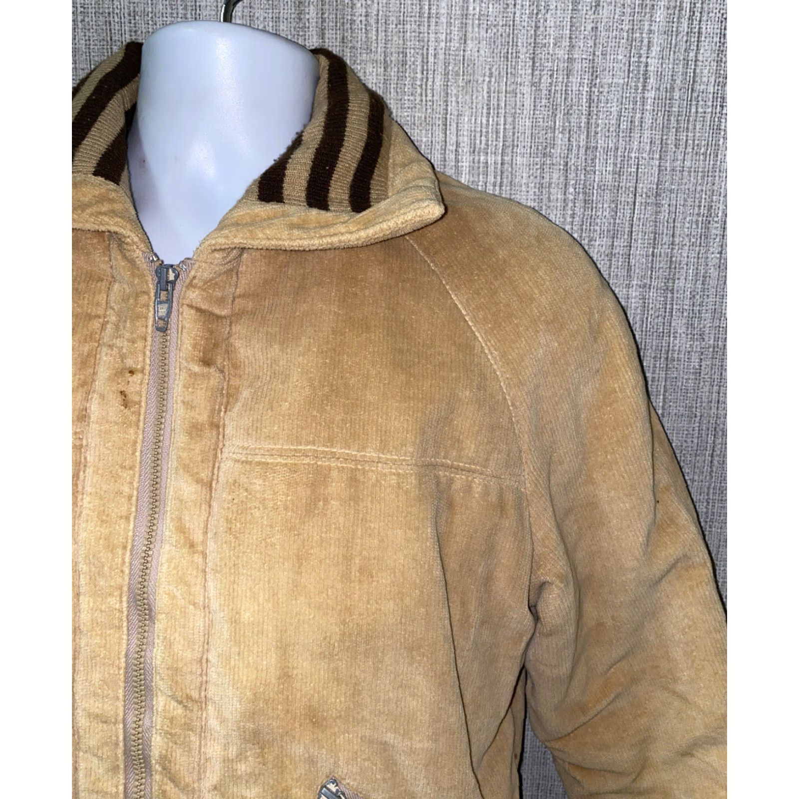 Vintage Rugged Outerwear Mens Full Zip Fleece Lined Jacket Brown Size 40 Mens Size US XXS / EU 40 - 2 Thumbnail