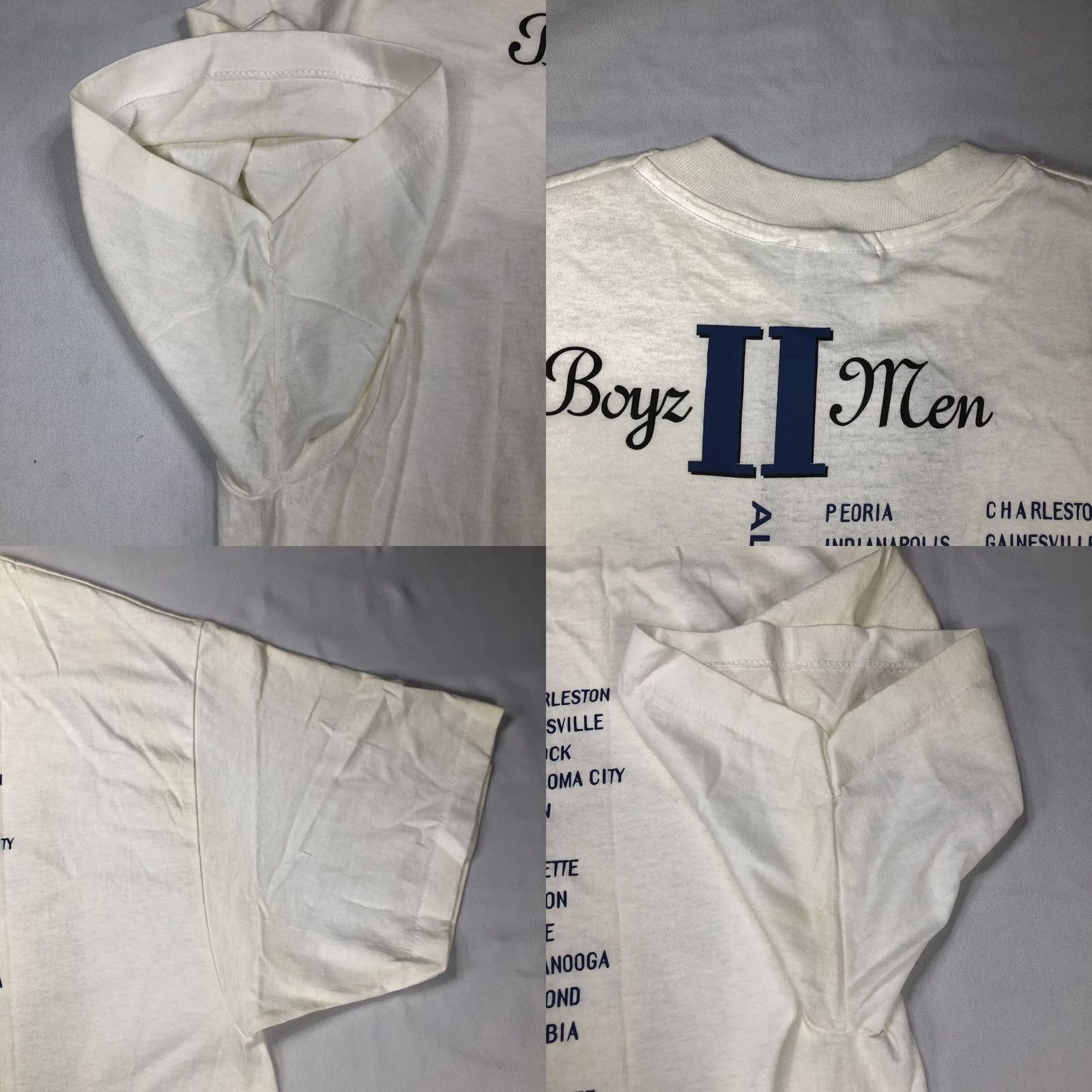 Hanes VINTAGE Hanes Boyz II Men All Around The World Tour T-Shirt XL White 90s Crew Neck Short Sleeve Men 100% Cotton Knit Double-Sided Graphic Print Size US XL / EU 56 / 4 - 11 Thumbnail