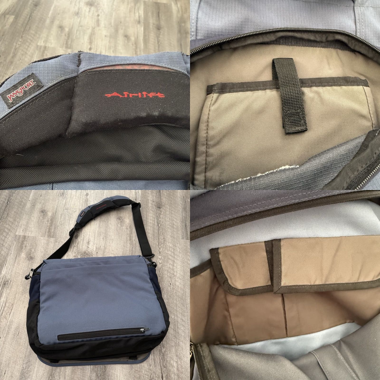 Jansport Jansport Messenger Bag Colorblock Nylon Polyester Laptop Sleeve Zip Crossbody Strap Large Multicolor Men City College Travel Casual Business Mens Bags Size ONE SIZE - 8 Thumbnail