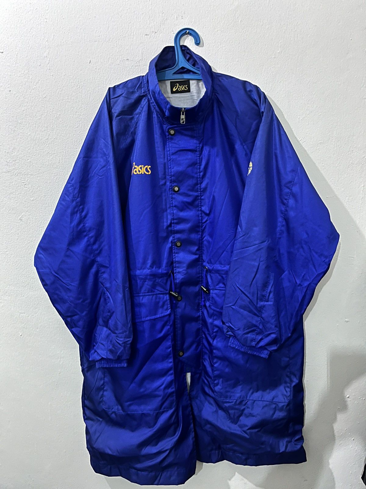 Asics Vintage 90s Asics Nylon Long Coat for Outdoor Size US XL / EU 56 / 4 - 1 Thumbnail
