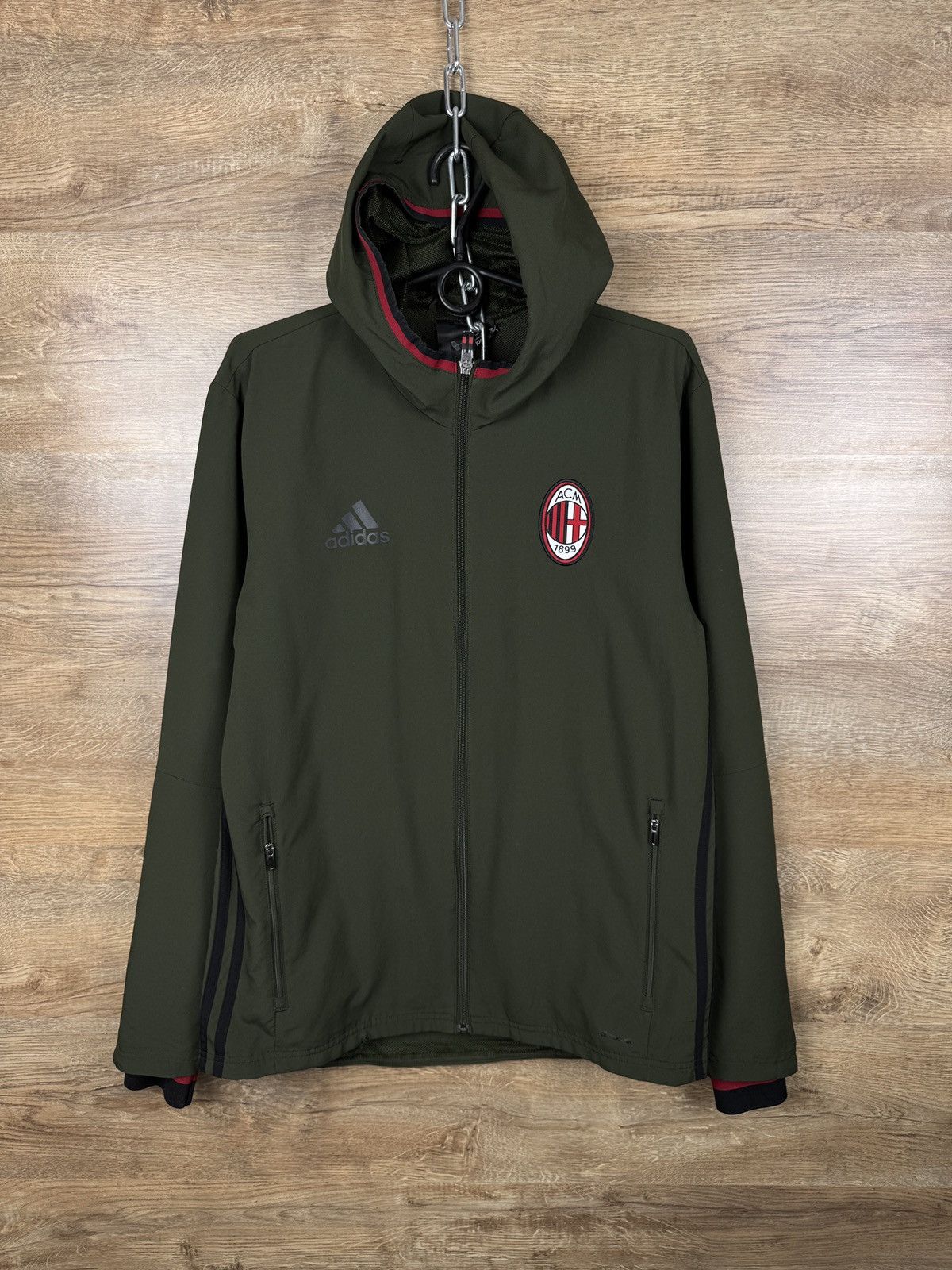 Adidas Mens Vintage Adidas AC Milan Jacket soccer Olympic football Size US M / EU 48-50 / 2 - 1 Thumbnail