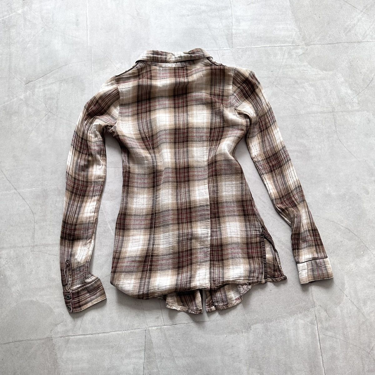 Hysteric Glamour × Undercover Eyelets Checkered Button Punk Shirt LGB If Six Was Nine Vibe Size S / US 4 / IT 40 - 10 Thumbnail