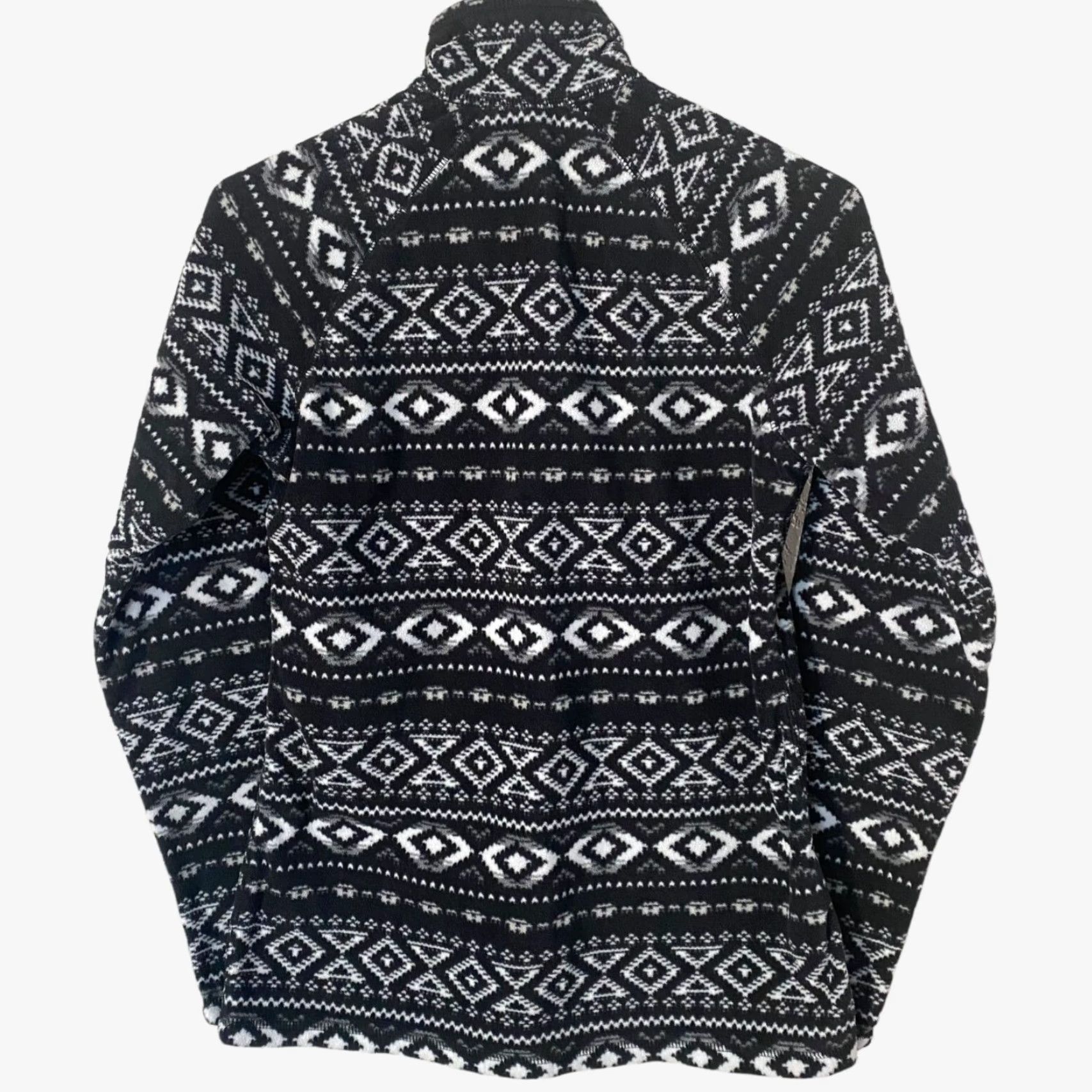 Eddie Bauer Eddie Bauer Sweater Women S Black Quest Fleece 1/4 Zip Mock Neck Aztec Pullover Outdoor Womens Size S / US 4 / IT 40 - 4 Thumbnail