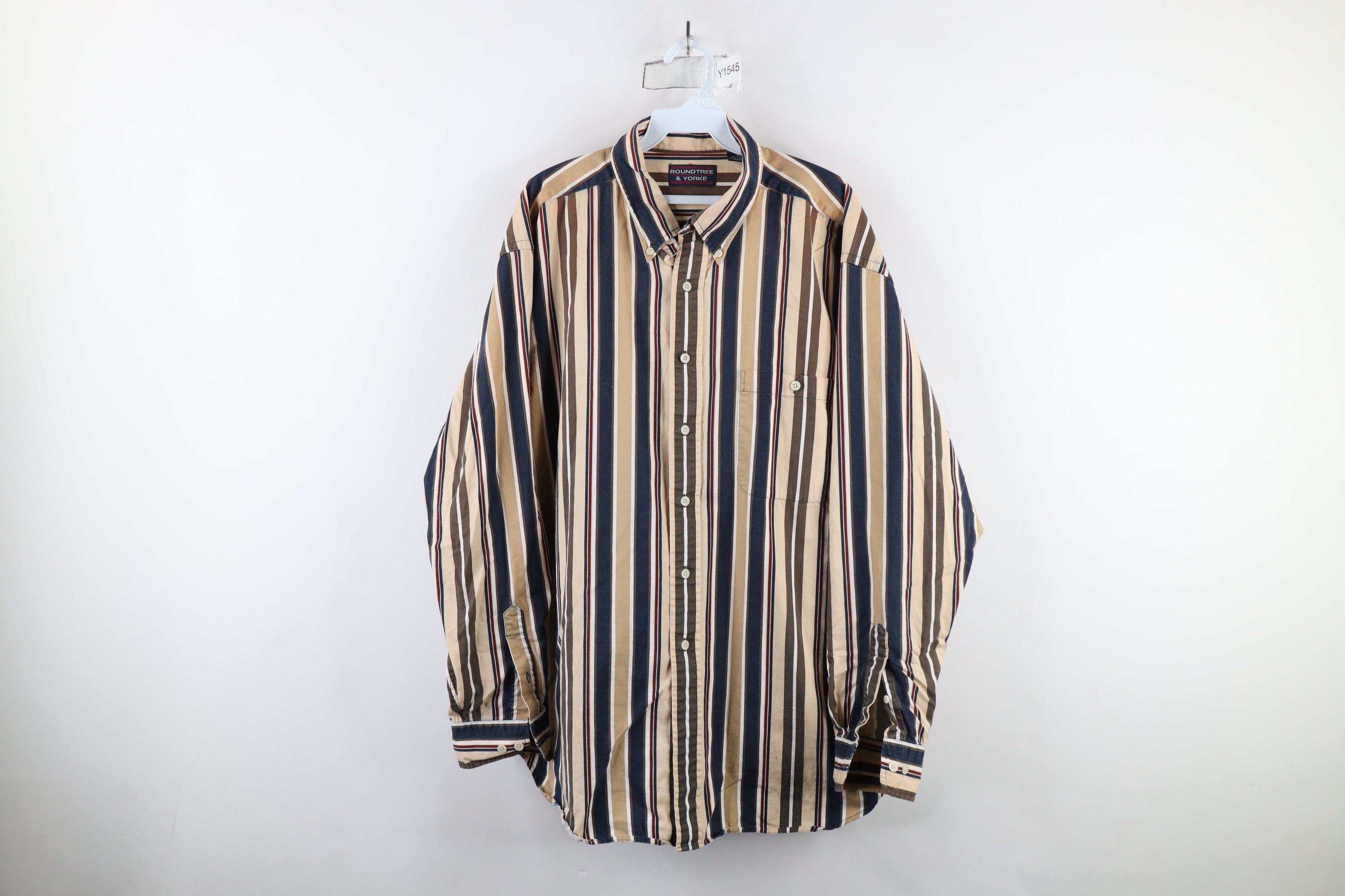 Vintage Vintage 90s Streetwear Striped Collared Button Down Shirt Size US XL / EU 56 / 4 - 1 Thumbnail