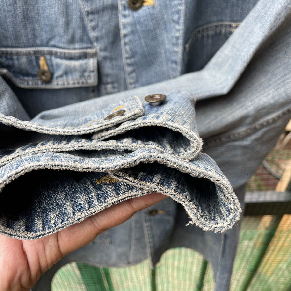 Edwin 🔥Vintage 1997 Edwin Stone Washed Workwear Chore Denim Jacket Size US M / EU 48-50 / 2 - 10 Thumbnail