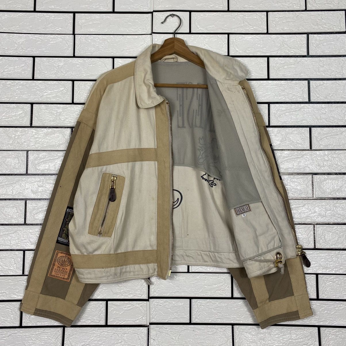Hysteric Glamour 📌Cropped Zipper Denim Chore Jacket Farnese Big Logo Size US L / EU 52-54 / 3 - 12 Thumbnail
