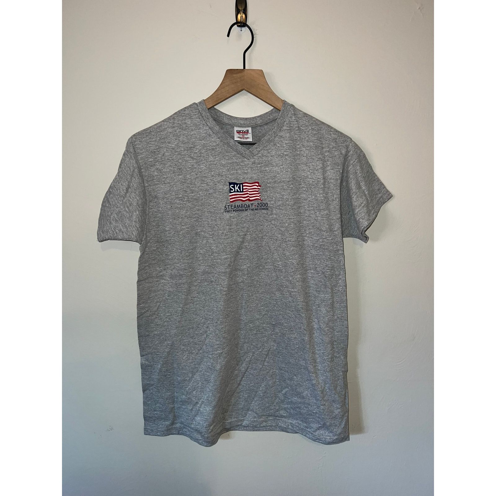 Anvil Women's Steamboat 2000 Ski Skiing Gray CO Top Shirt Women M Size M / US 6-8 / IT 42-44 - 1 Thumbnail