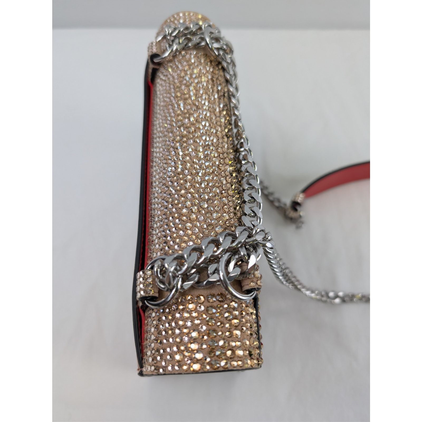 Christian Louboutin o1rshd1 Size: OS / Elisa Small VV/Strass Degrade Bag in Nude Size ONE SIZE - 10 Thumbnail