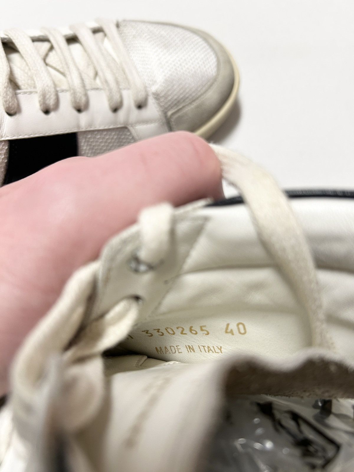 Saint Laurent Paris FW2013 SL/03M Leather-Trimmed Mid-Top Sneakers Size US 7 / EU 40 - 12 Thumbnail