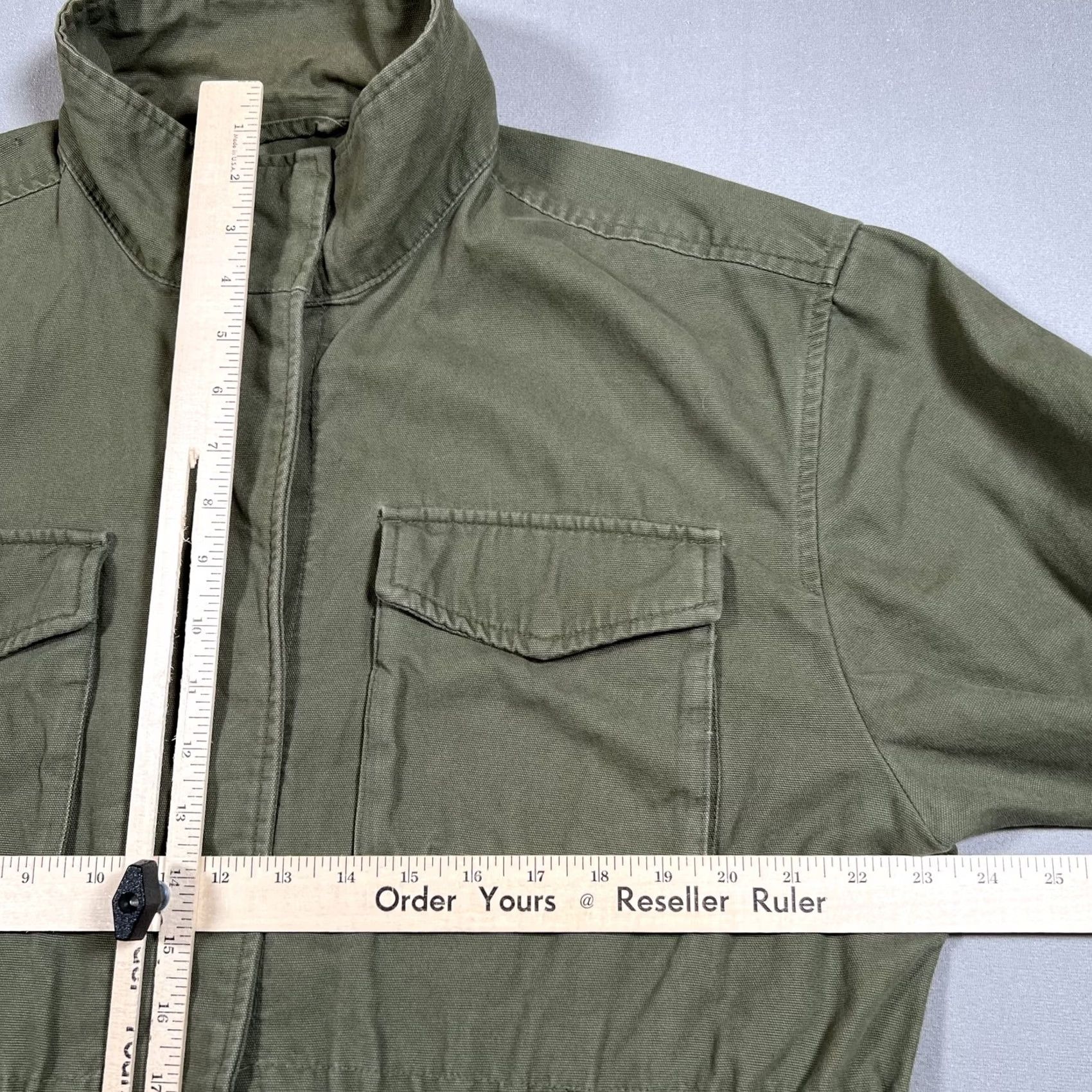 Gap GAP Women's Army Green Utility Jacket Full Zip Snap Drawstring Waist L Size L / US 10 / IT 46 - 6 Thumbnail