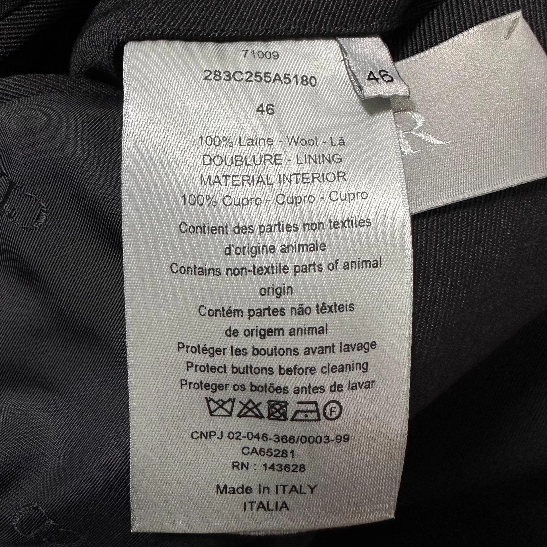 Dior Dior Man Black 46 100% Wool Blazer Size 46R - 6 Thumbnail