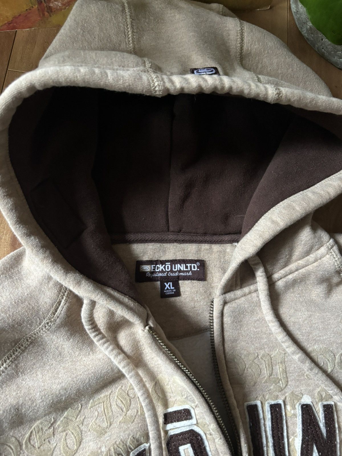 Ecko Unltd. Y2k Echo Unltd cream graphic embroidered jacket vintage Size US XL / EU 56 / 4 - 3 Thumbnail