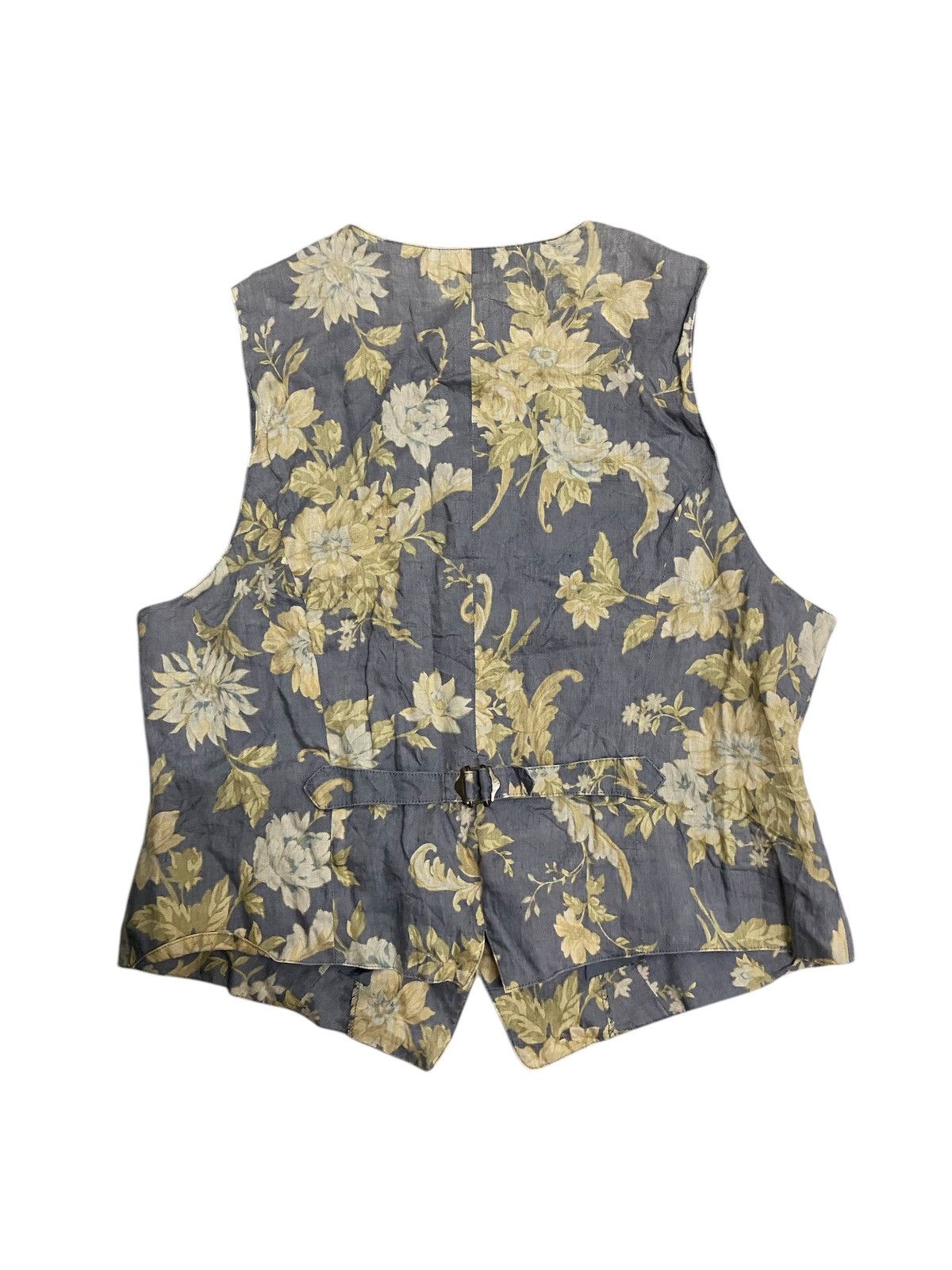Burberry × Japanese Brand × Vintage Vintage Burberrys Floral Vest Size 36R - 2 Thumbnail