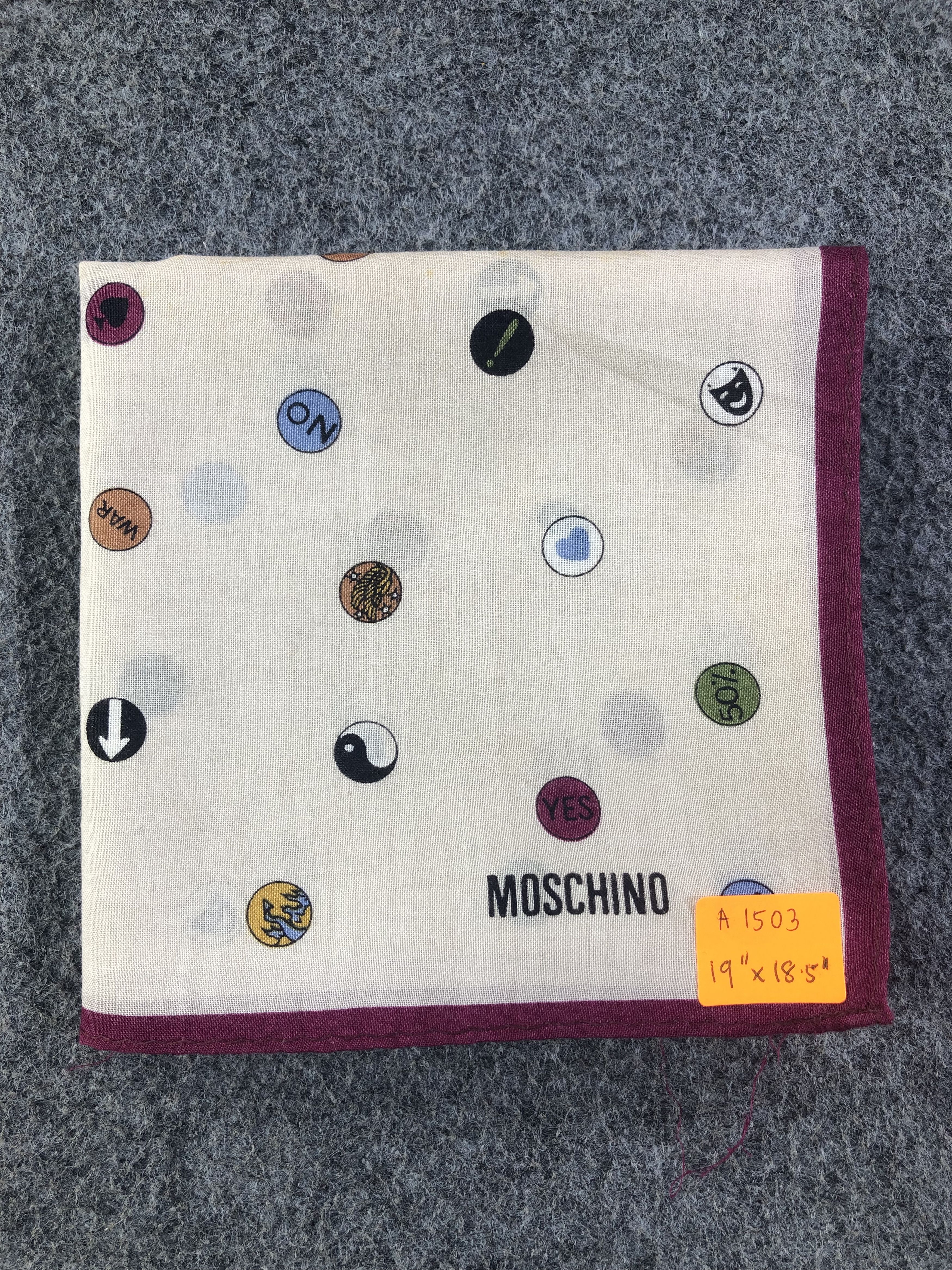 Vintage Moschino Handkerchief / Bandana / Neckerchief Size ONE SIZE - 7 Thumbnail