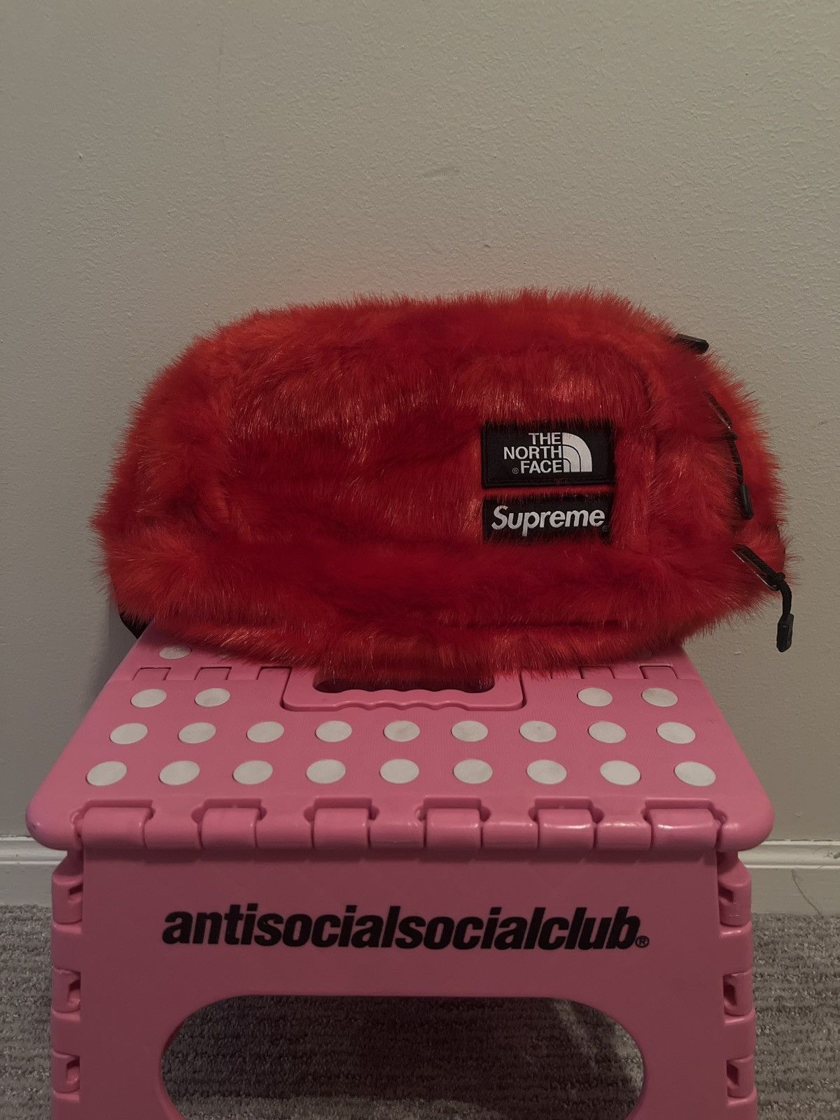 Supreme×THE NORTH FACE Faux Fur WaistBag Supreme The North Face Faux Fur Waist Bag Red - FW20 - US