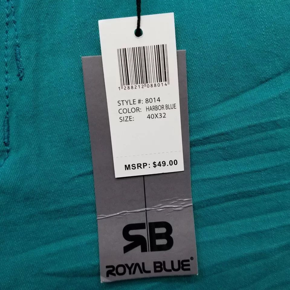 Other Royal Blue Shorts Mens 40 Chino Pockets Slim Casual Cotton Size US 40 / EU 56 - 12 Thumbnail